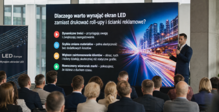 Dlaczego warto wynająć ekran LED zamiast drukować roll-upy i ścianki reklamowe?