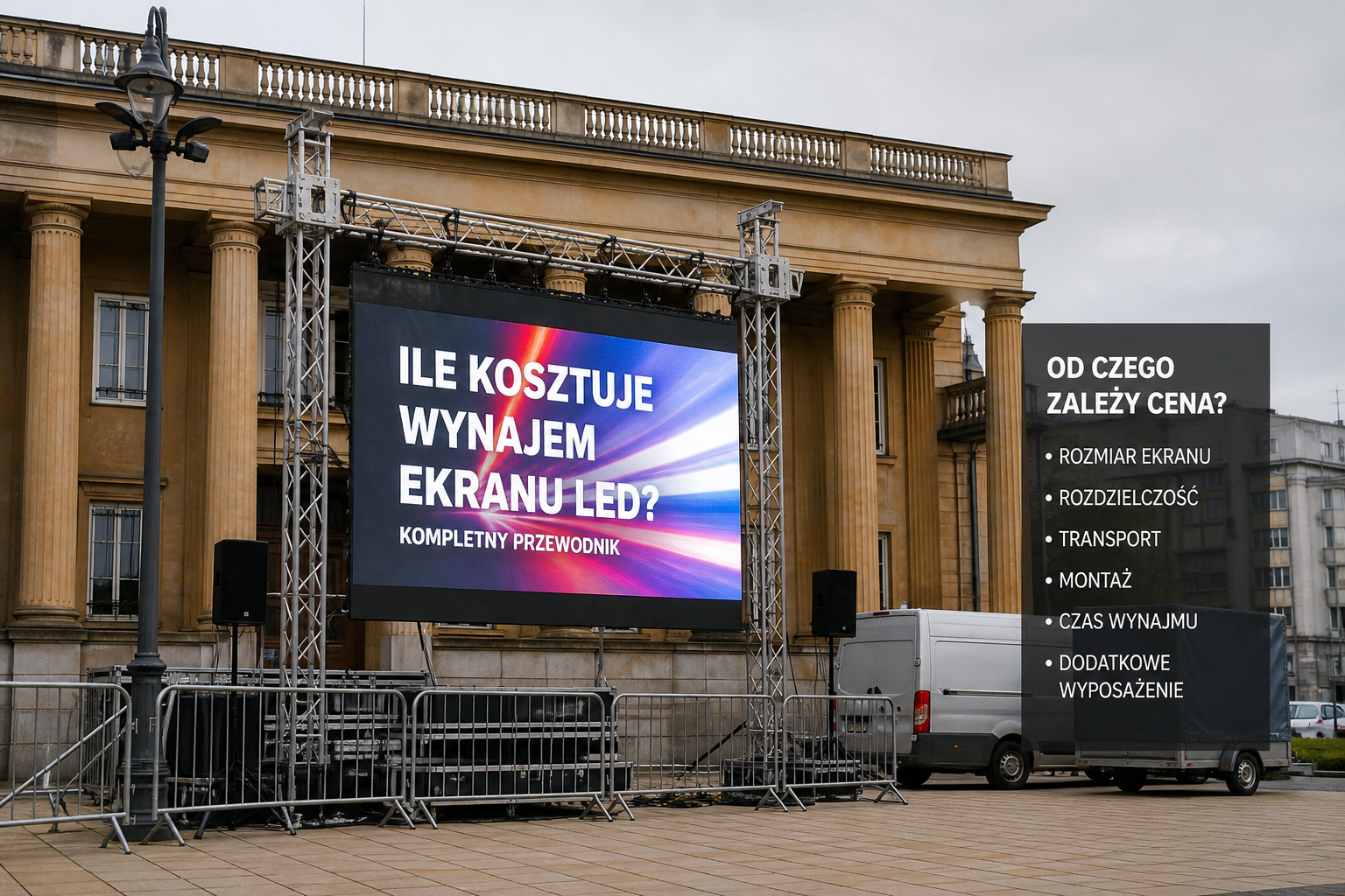 Ile kosztuje wynajem ekranu LED? Kompletny przewodnik