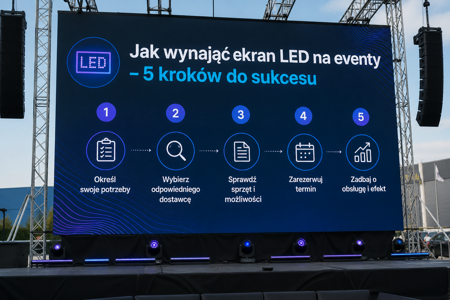 Jak wynająć ekran LED na eventy - 5 kroków do sukcesu
