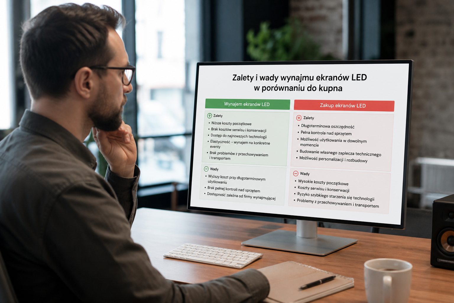 Zalety i wady wynajmu ekranów LED w porównaniu do kupna